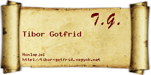 Tibor Gotfrid névjegykártya